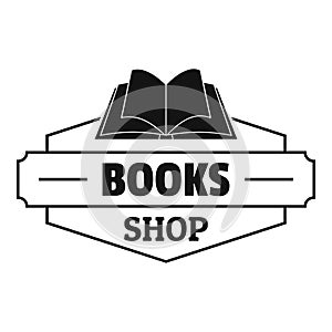 Book shop logo, simple black style