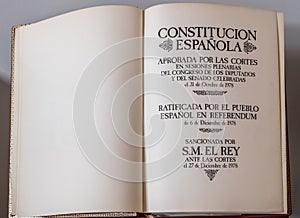 Spanish constitution Book photo