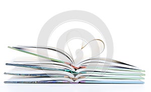 Book stack page in heart shape.