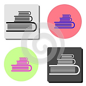 Book stack. flat vector icon