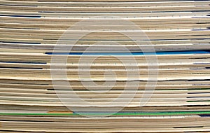 Book Stack Texture Background, Old Magazine Edges