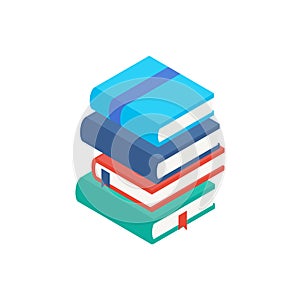 Book Stack Vector art Illustration