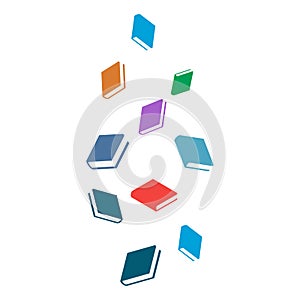 Book Stack Vector art Illustration