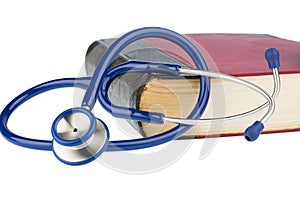 Book and stethoscope