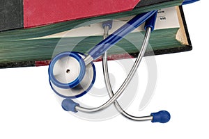 Book and stethoscope