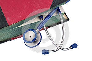 Book and stethoscope