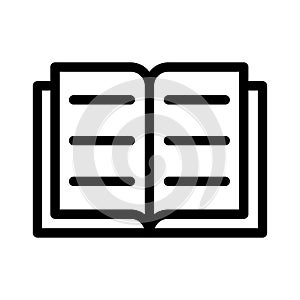 Book stick vector thin line icon