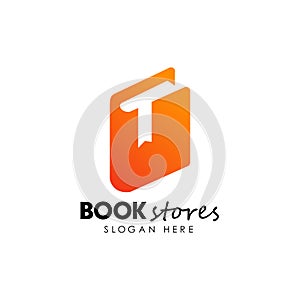 book stores logo design. book shop icon design