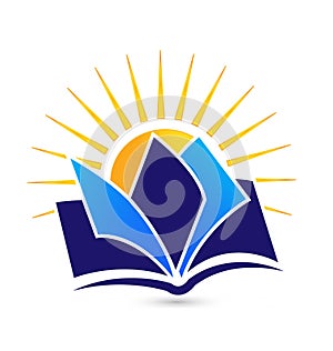 Book and sun logo