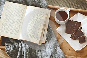 Book and sweater