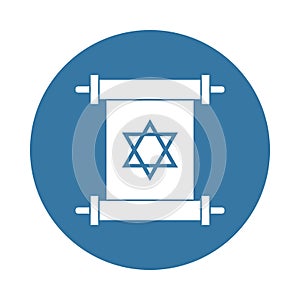 book of the Talmud icon in Badge style photo