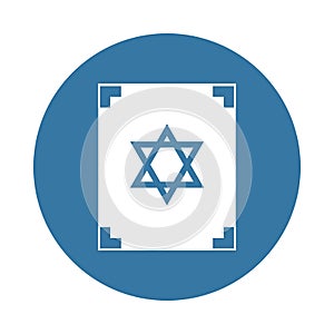 book of the Talmud icon in Badge style photo