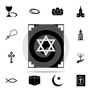 book of the Talmud icon. Religion icons universal set for web and mobile photo