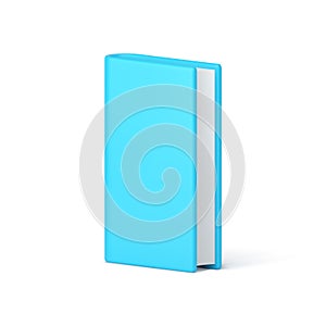 Book textbook blue literature cover learning educational encyclopedia dictionary 3d icon vector