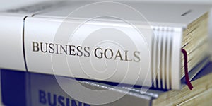 Book Title - Business Goals. 3D.