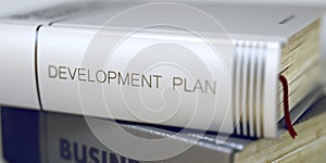 Book Title of Development Plan. 3D.
