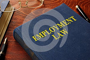 Book with title employment law.