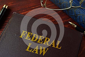 Book with title federal law.