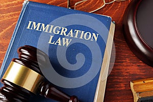 Book with title immigration law