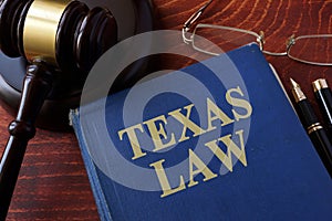 Book with title Texas law.