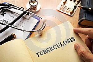 Book with title Tuberculosis. photo