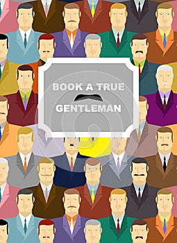 Book a true gentleman. Background for cover of book