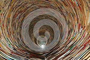 Book tunnel in Prague library