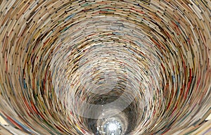 Book tunnel in Prague library