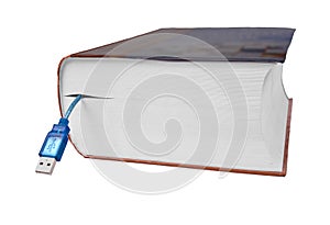 Book with usb connection cable
