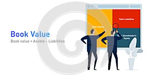Book value assets and liabilities of a company analysis corporation accounting