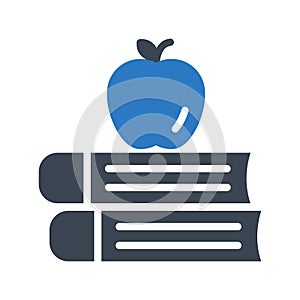 Book glyph colour vector icon