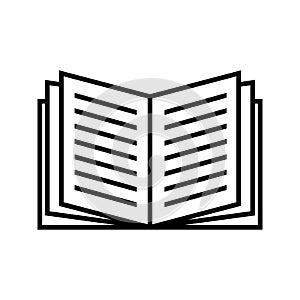 Book vector icon. Note illustration symbol. bookstore sign or logo.