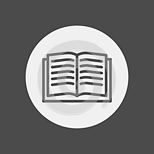 Book vector icon sign symbol