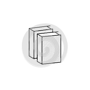 book thin line icon. book Hand Drawn thin line icon