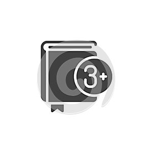 Book for 3-year-olds vector icon photo