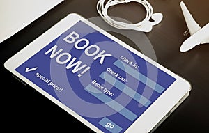 Book your hotel online using your Tablet