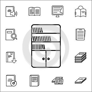 bookcase icon. Books and magazines icons universal set for web and mobile