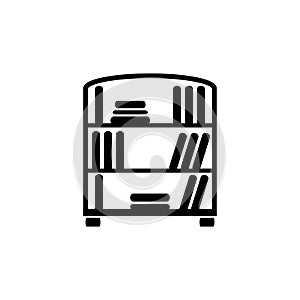 Bookcase icon on white
