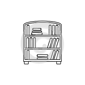 Bookcase icon on white