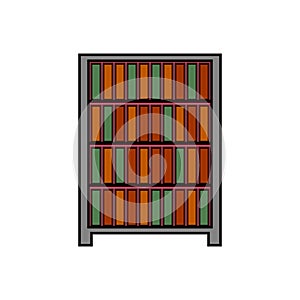 Bookcase icon on white