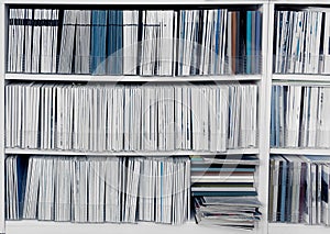 Bookcase with publications