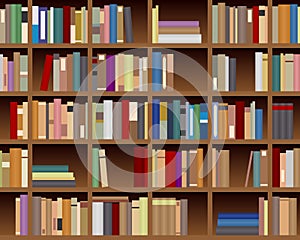 Bookcase Seamless Background