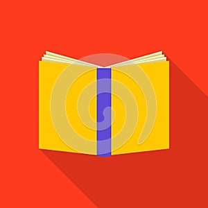 Bookcover icon, flat style photo