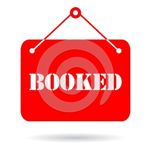 Booked vector sign