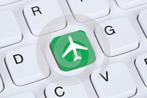 Booking flight and holidays online shopping e-commerce internet