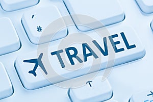 Booking flight holidays vacation travel online shop internet blu