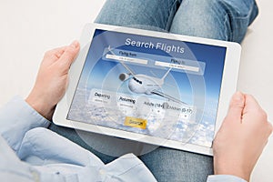 Booking flight travel traveler search reservation holiday page