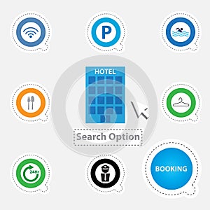 Booking hotel select condition concept