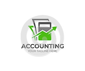 Bookkeeping logo template. Accounting vector design