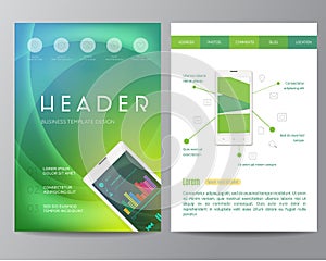 Booklet, magazine poster, flyer, abstract banner